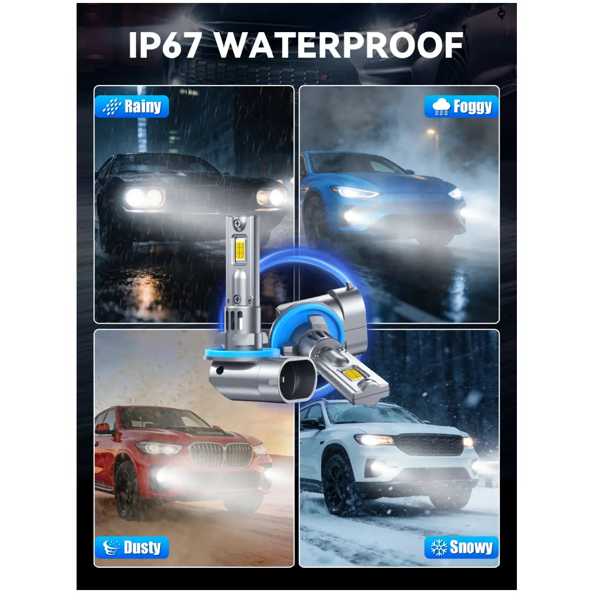 881 LED Fog Light Bulbs IP67 Waterproof Rating
