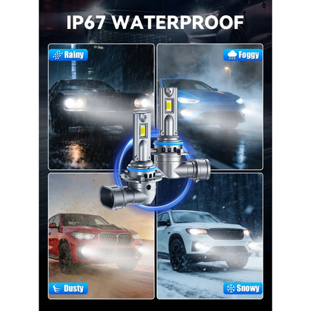 9006 LED Fog Light Bulbs IP67 Waterproof Rating