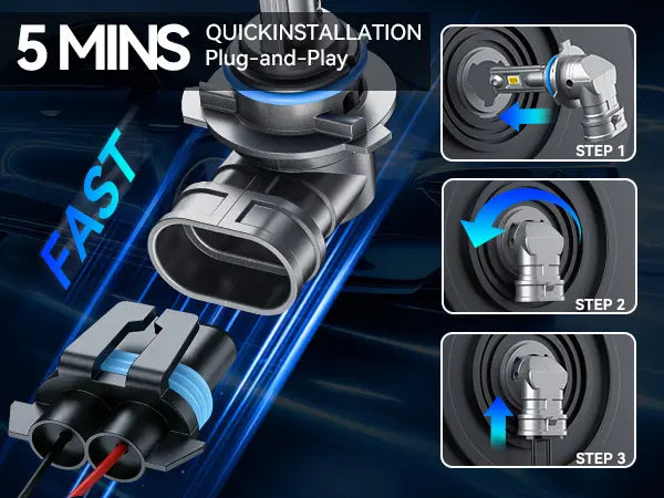 9006 LED Fog Lights Plug and Play
