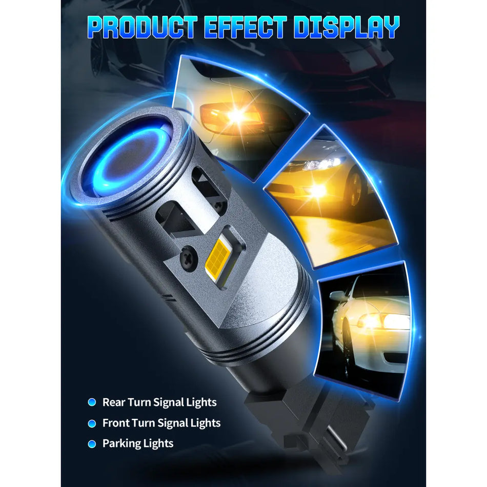 Best 3157 Amber LED Turn Signal Light Bulbs
