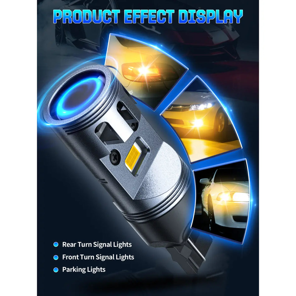 Best 7443 Amber LED DRL Light Bulbs