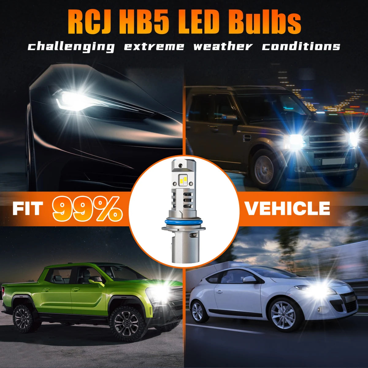 Best 9007 LED Headlight Bulbs with CANBus Error Free