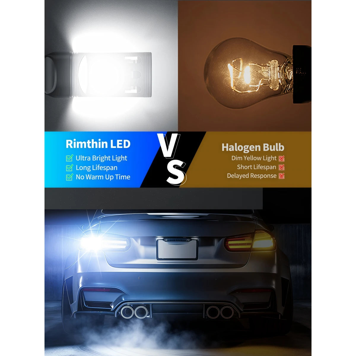 Brightest 7440 LED front turn signal light bulbs