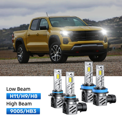 RIMTHIN H11 Low Beam and 9005 High Beam LED Bulbs Kits Fit for 2021-2022 Chevrolet Colorado Z71 LT