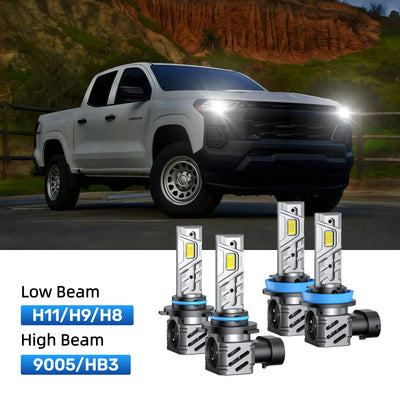 RIMTHIN H11 Low Beam and 9005 High Beam LED Bulbs Kits Fit for 2023 Chevrolet Colorado