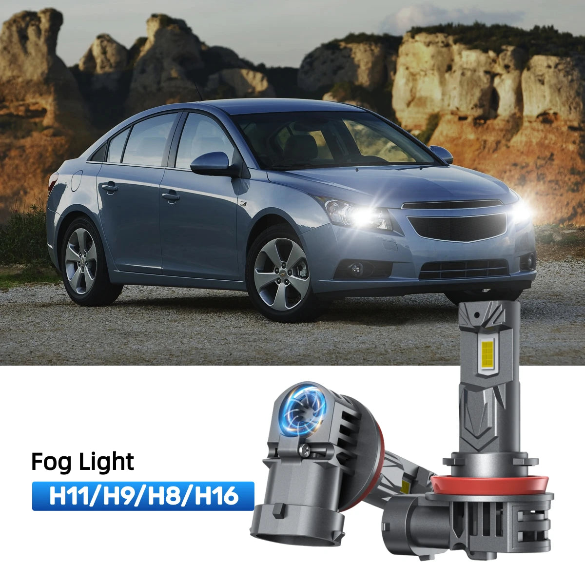RIMTHIN H11 LED Fog Light Bulbs Fit for 2011 Chevrolet Cruze