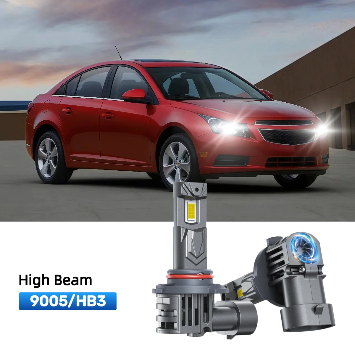 RIMTHIN 9005 LED High Beam Bulbs Fit for 2012 Chevrolet Cruze