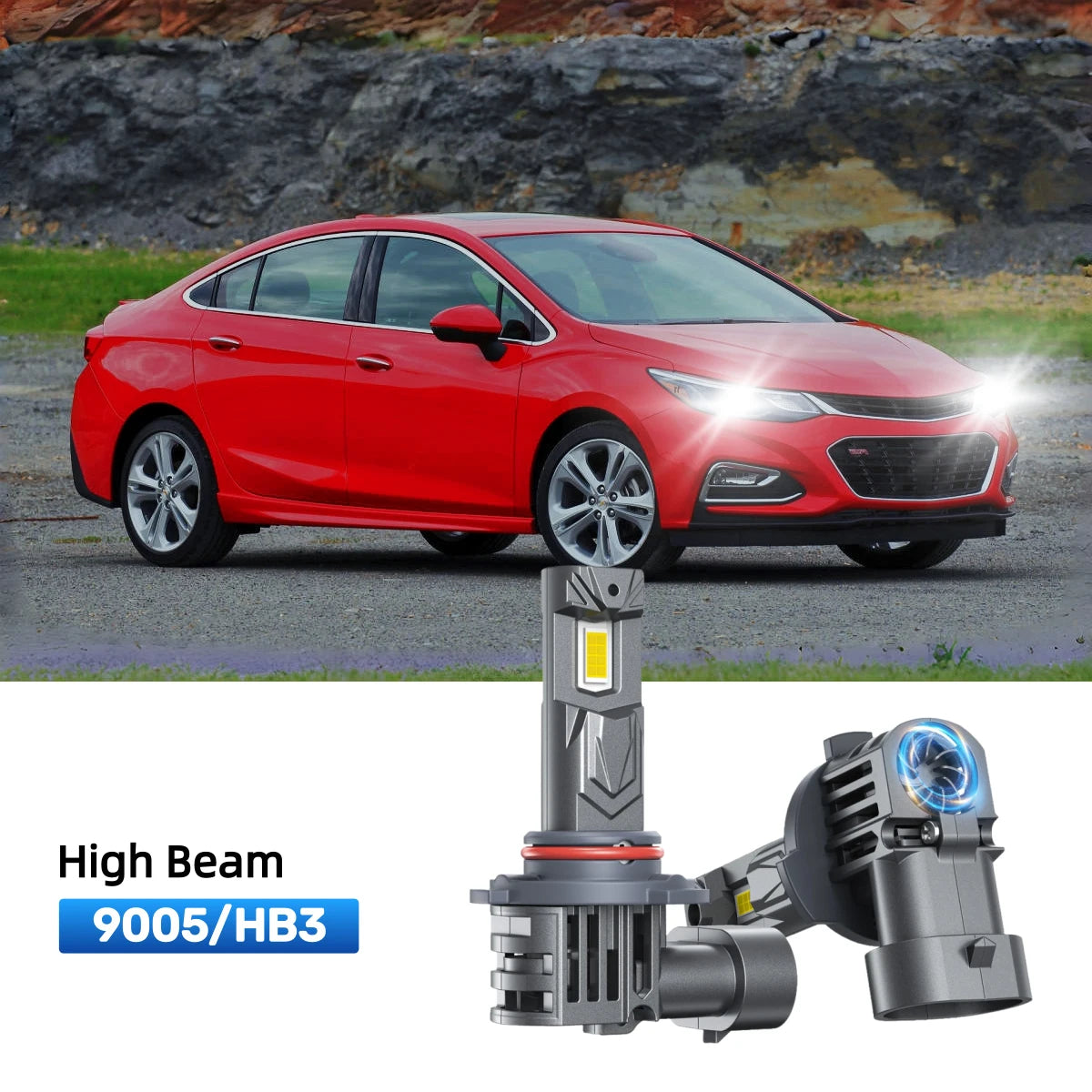 RIMTHIN 9005 LED High Beam Bulbs Fit for 2016-2018 Chevrolet Cruze