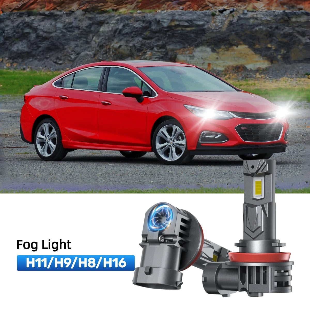 RIMTHIN H11 LED Fog Light Bulbs Fit for 2016-2018 Chevrolet Cruze