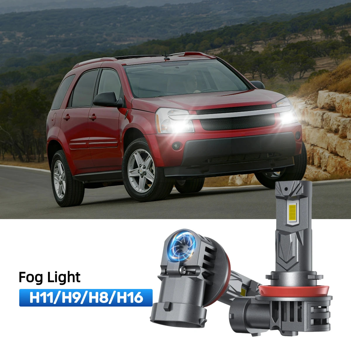 RIMTHIN H11 LED Fog Light Bulbs Fit for 2005-2009 Chevrolet Equinox