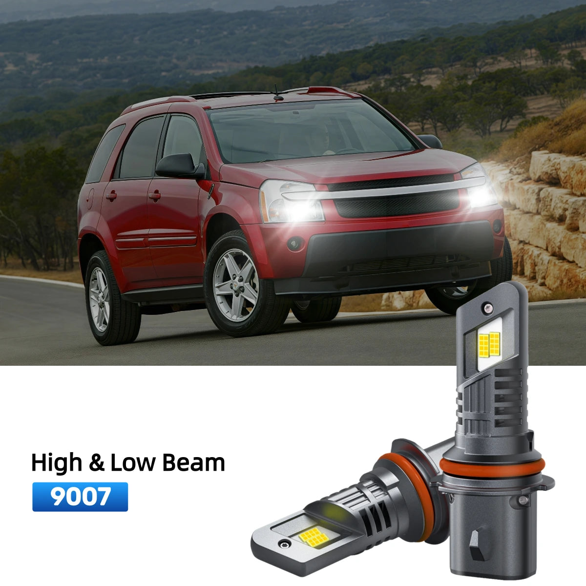 RIMTHIN 9007 LED High & Low Beam Bulbs Fit for 2005-2009 Chevrolet Equinox