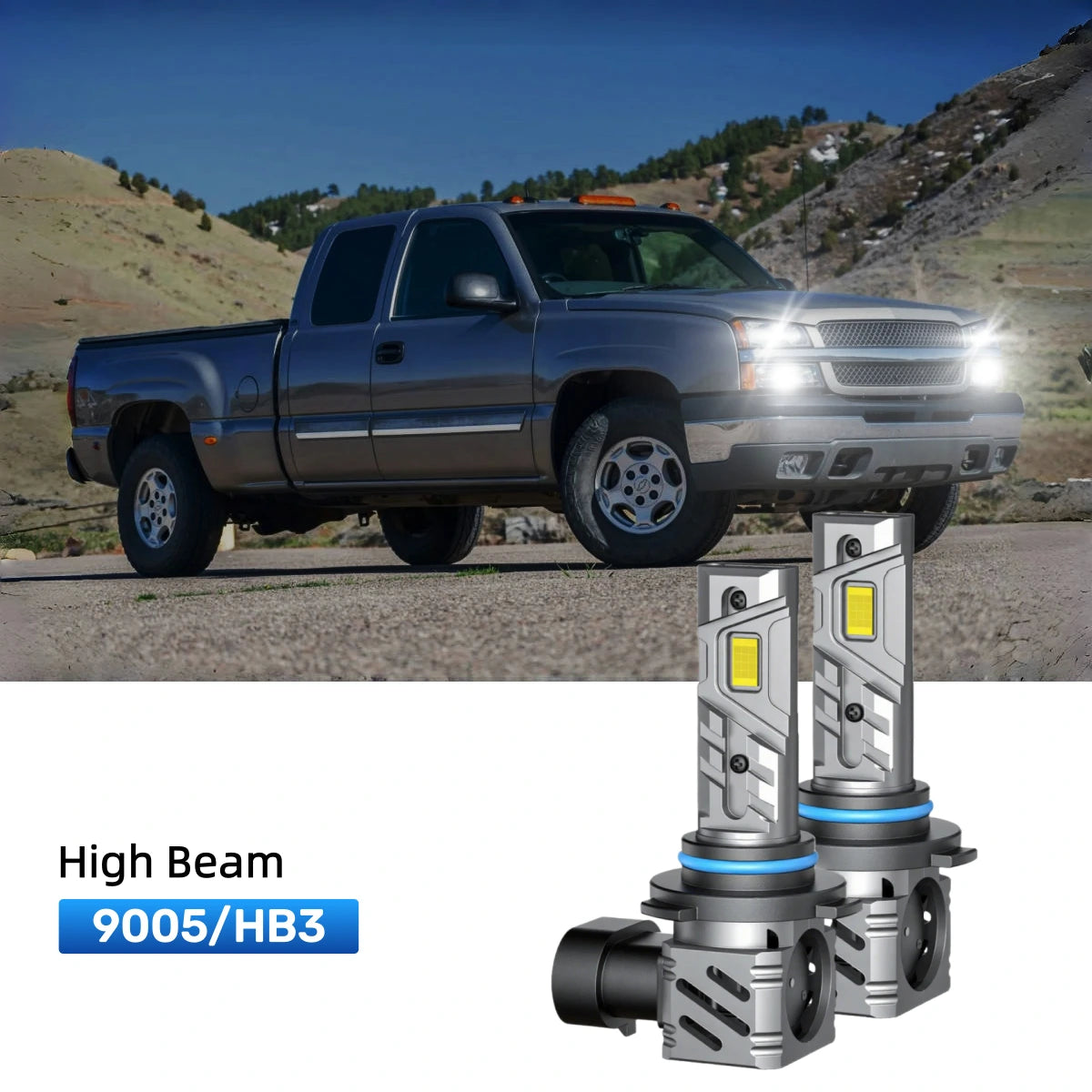 RIMTHIN 9005 LED High Beam Bulbs Fit for 2001-2003 Chevrolet Silverado 1500 HD