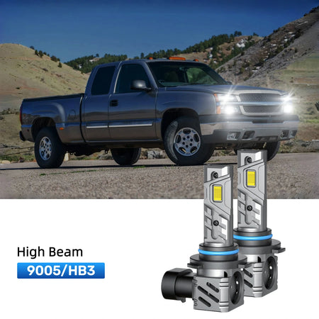 RIMTHIN 9005 LED High Beam Bulbs Fit for 2001-2003 Chevrolet Silverado 1500 HD