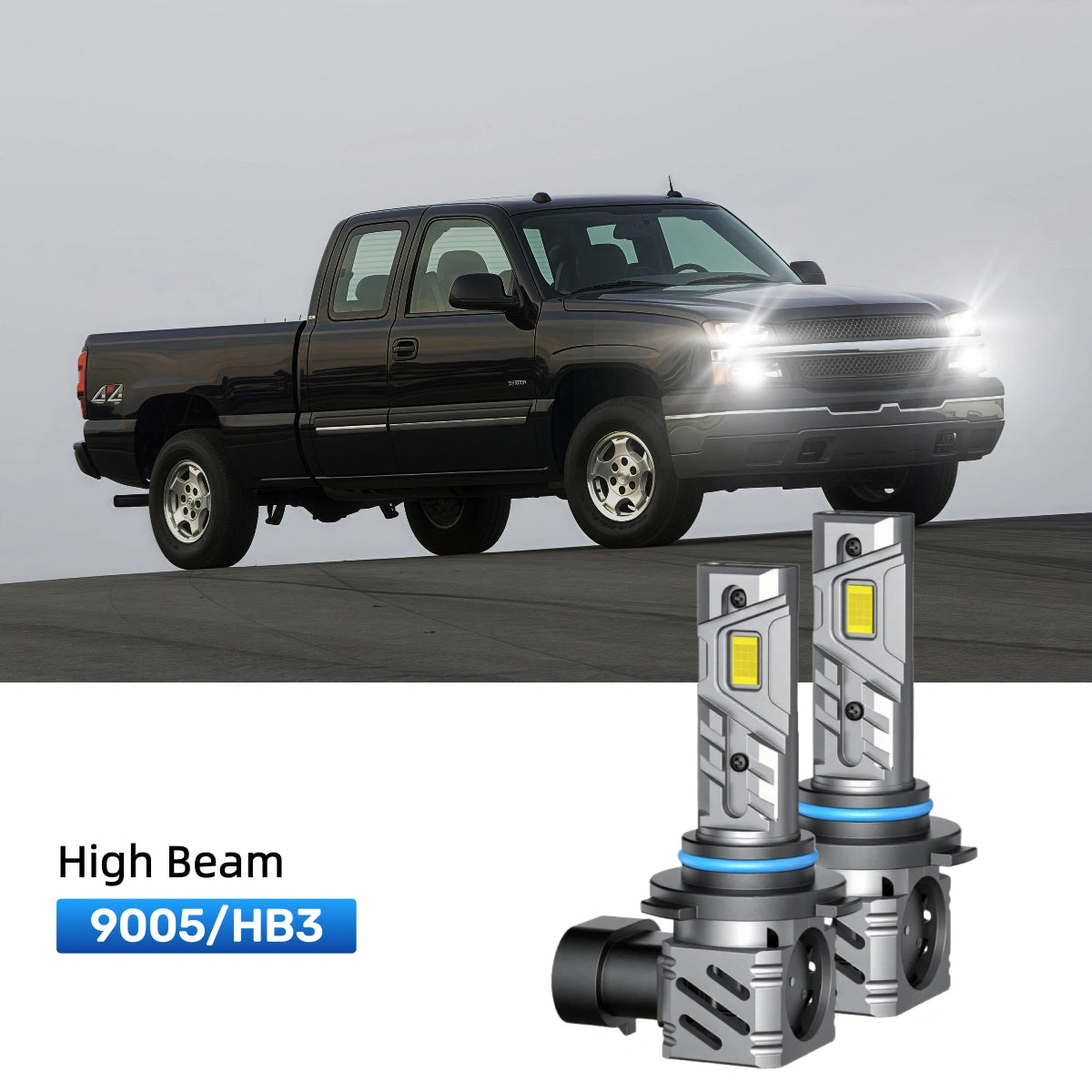 RIMTHIN 9005 LED High Beam Bulbs Fit for 2005 Chevrolet Silverado 1500 HD