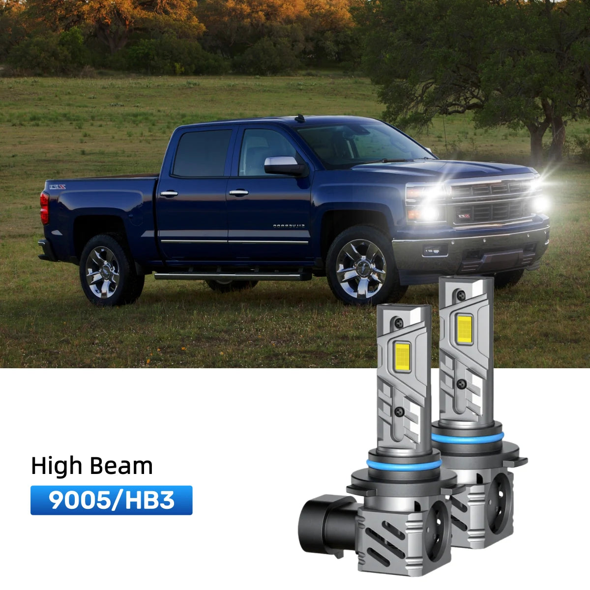 RIMTHIN 9005 LED High Beam Bulbs Fit for 2007-2015 Chevrolet Silverado 1500