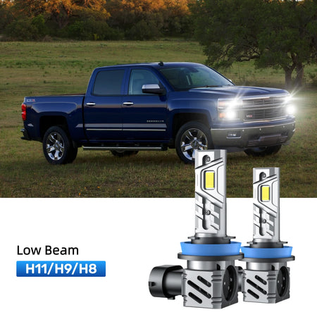 RIMTHIN H11 LED Low Beam Bulbs Fit for 2007-2015 Chevrolet Silverado 1500