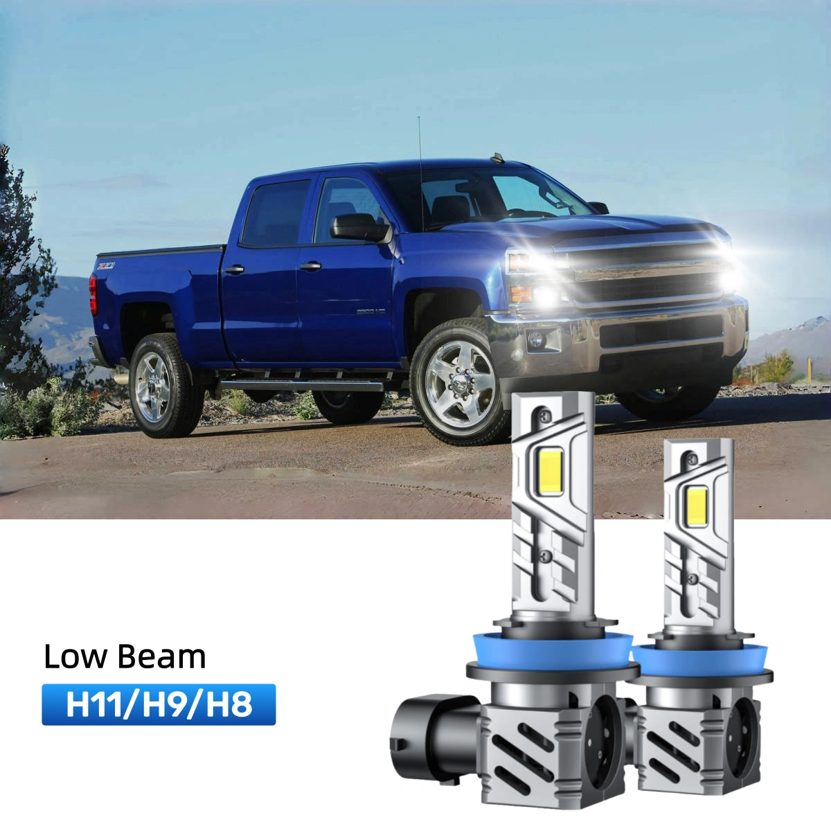 RIMTHIN H11 LED Low Beam Bulbs Fit for 2007-2021 Chevrolet Silverado 2500 HD