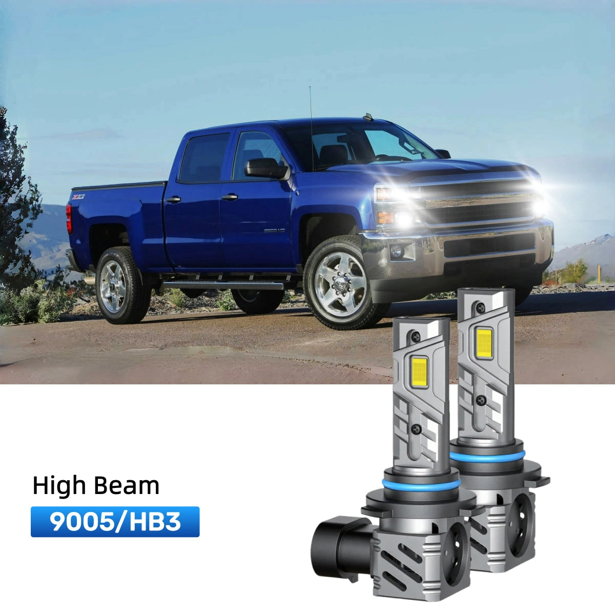 RIMTHIN 9005 LED High Beam Bulbs Fit for 2007-2021 Chevrolet Silverado 2500 HD