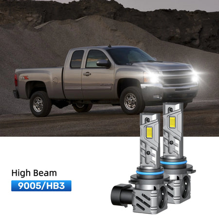 RIMTHIN 9005 LED High Beam Bulbs Fit for 2007 Chevrolet Silverado 2500 HD