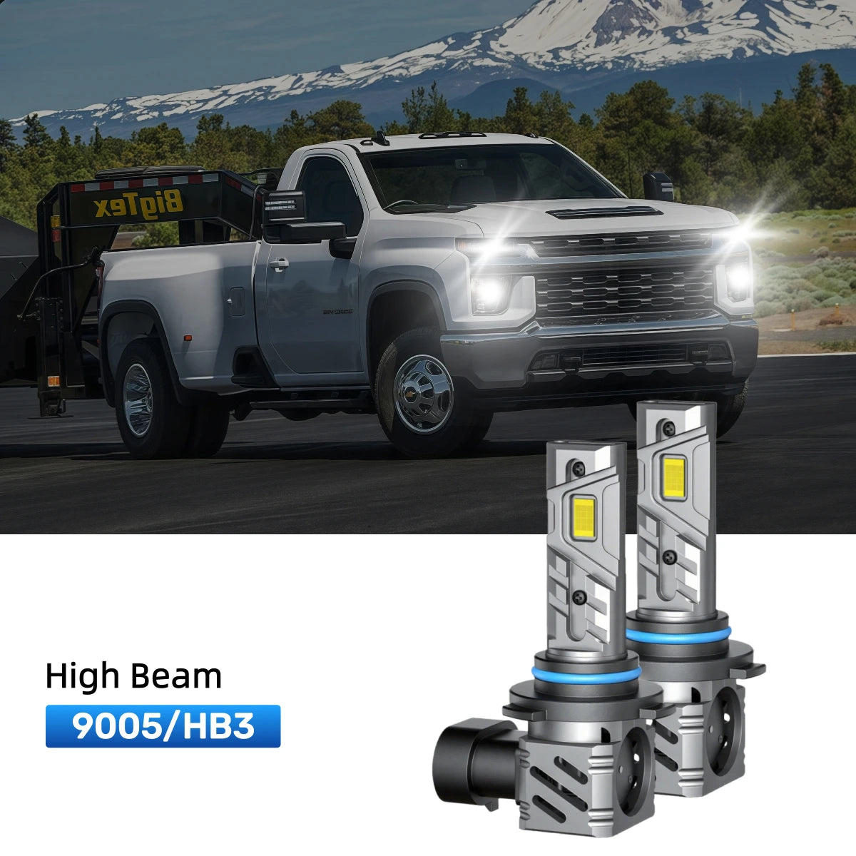 Fit for 2007-2021 Chevrolet Silverado 3500 HD H11 9005 LED Headlight Bulbs | Brighter  and Safer