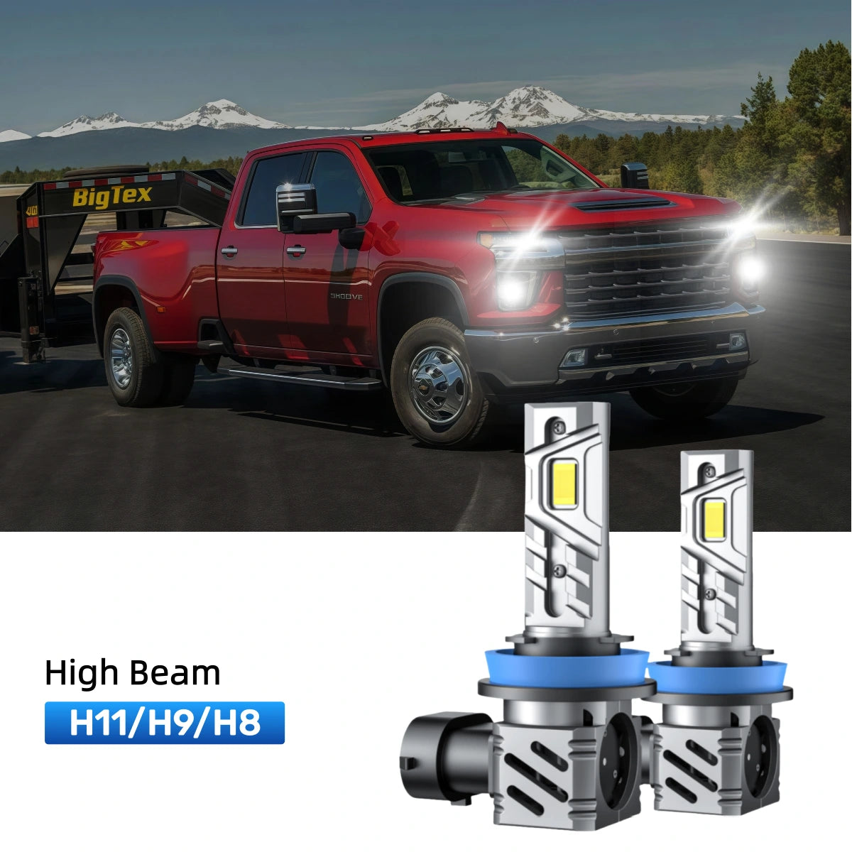 Fit for 2023-2024 Chevrolet Silverado 3500 HD H11 LED Headlight Bulbs | Brighter  and Safer