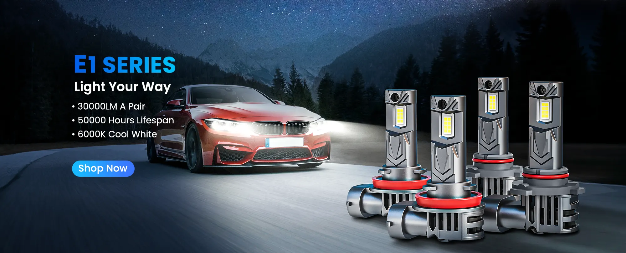 E1 Series LED headlight bulbs