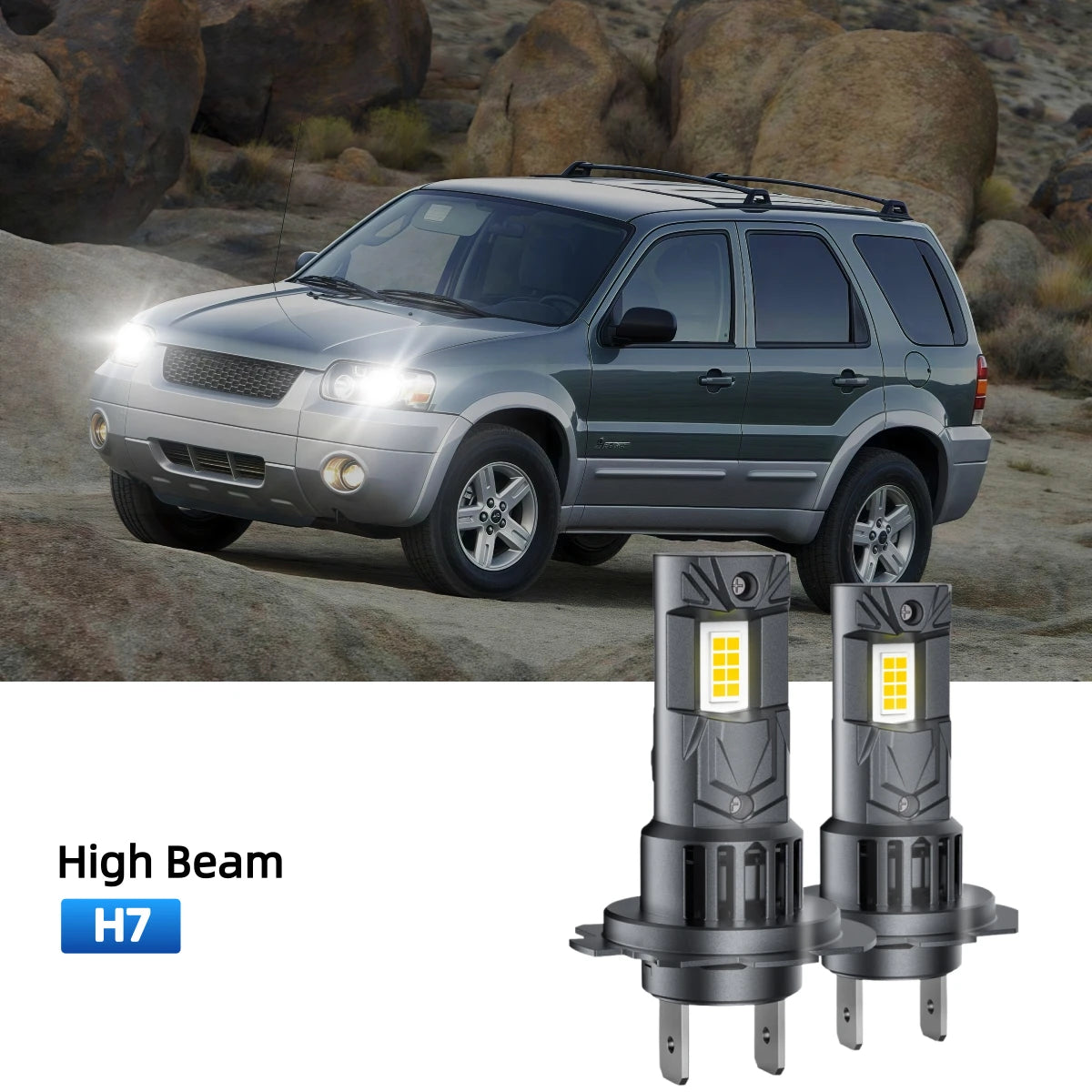 Fit for 2005-2007 Ford Escape H11 H7 LED Headlight Bulbs | Brighter  and Safer