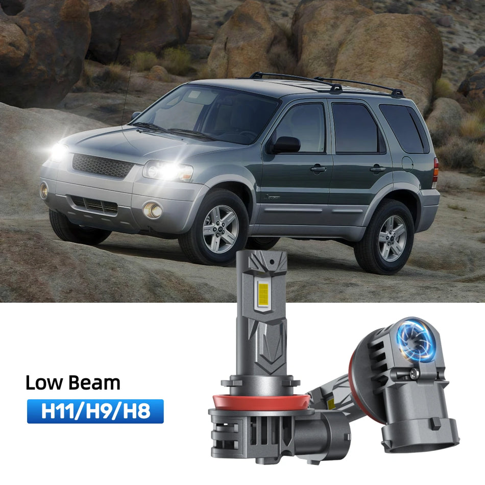 Fit for 2005-2007 Ford Escape H11 H7 LED Headlight Bulbs | Brighter  and Safer