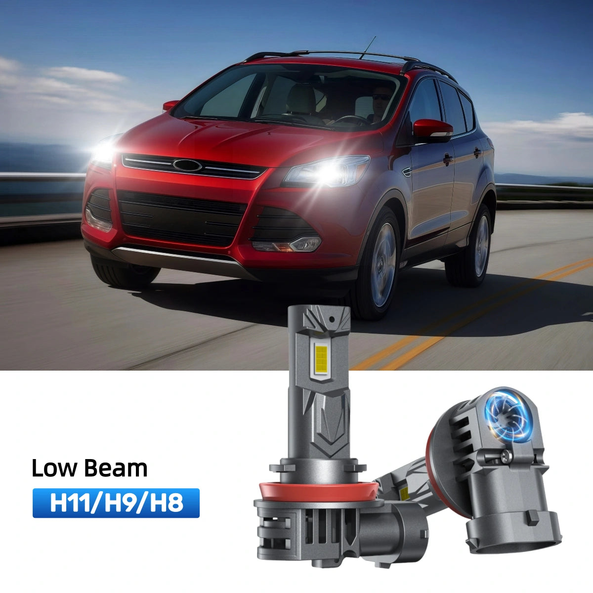 Fit for 2013 Ford Escape H11 9005 LED Headlight Bulbs | Brighter  and Safer