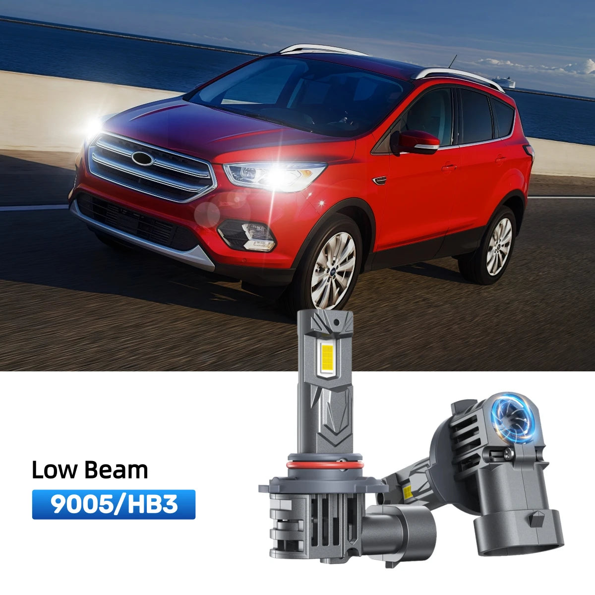 Fit for 2017 Ford Escape 9005 H11 LED Headlight Bulbs | Brighter  and Safer