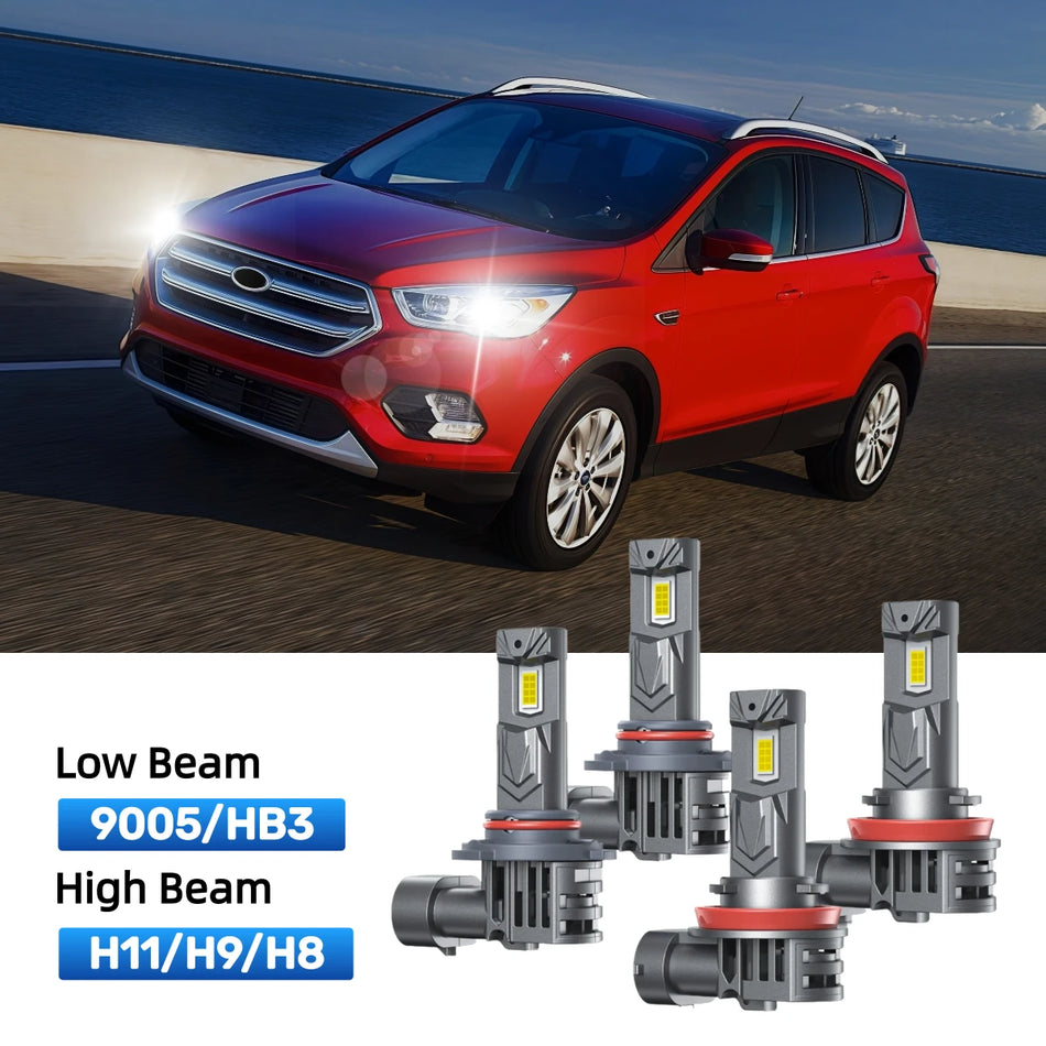 Fit for 2017 Ford Escape 9005 H11 LED Headlight Bulbs | Brighter  and Safer