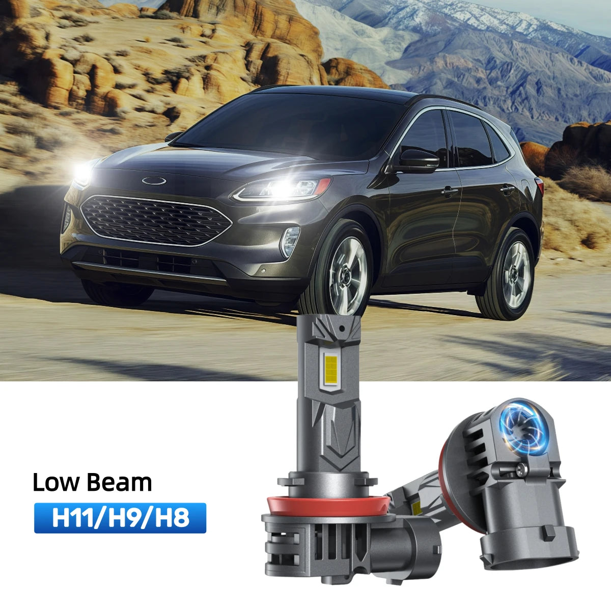 Fit for 2020 Ford Escape H11 9005  LED Headlight Bulbs | Brighter  and Safer