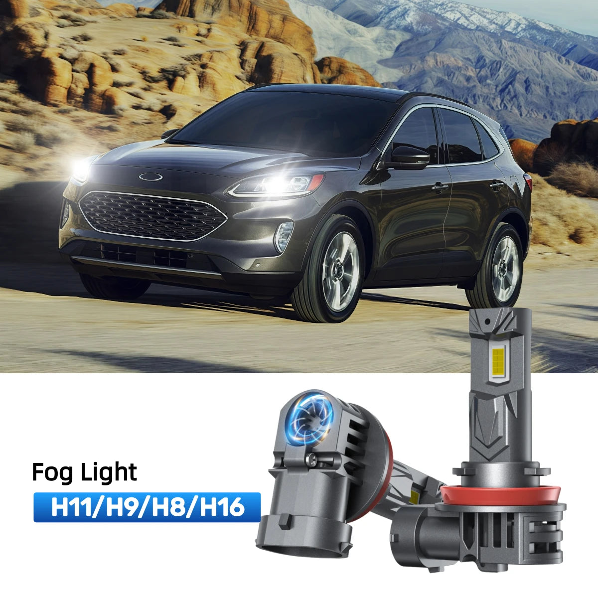 Fit for 2020 Ford Escape H11 9005  LED Headlight Bulbs | Brighter  and Safer