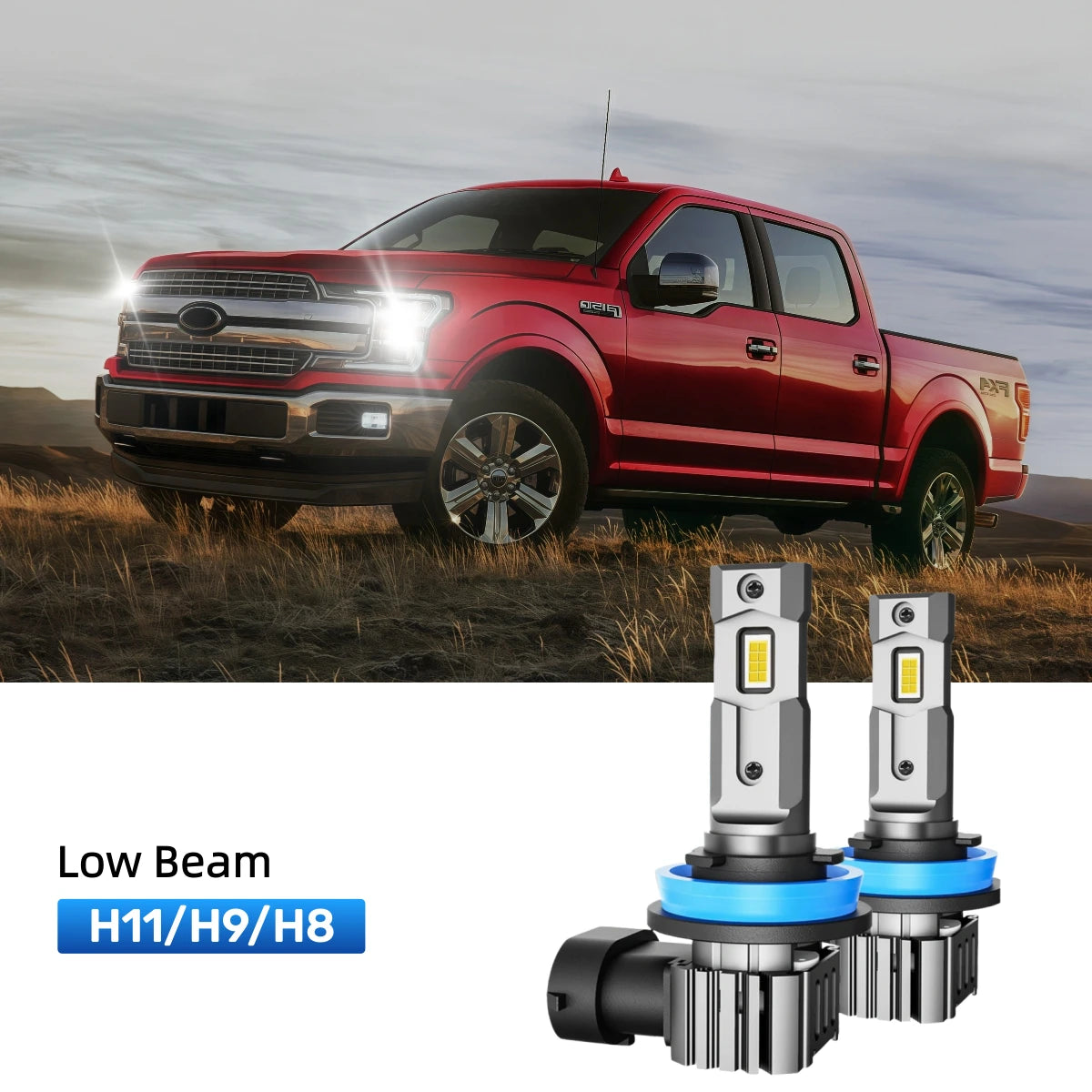 RIMTHIN H11 LED Low Beam Bulbs Fit for 2015-2020 Ford F-150