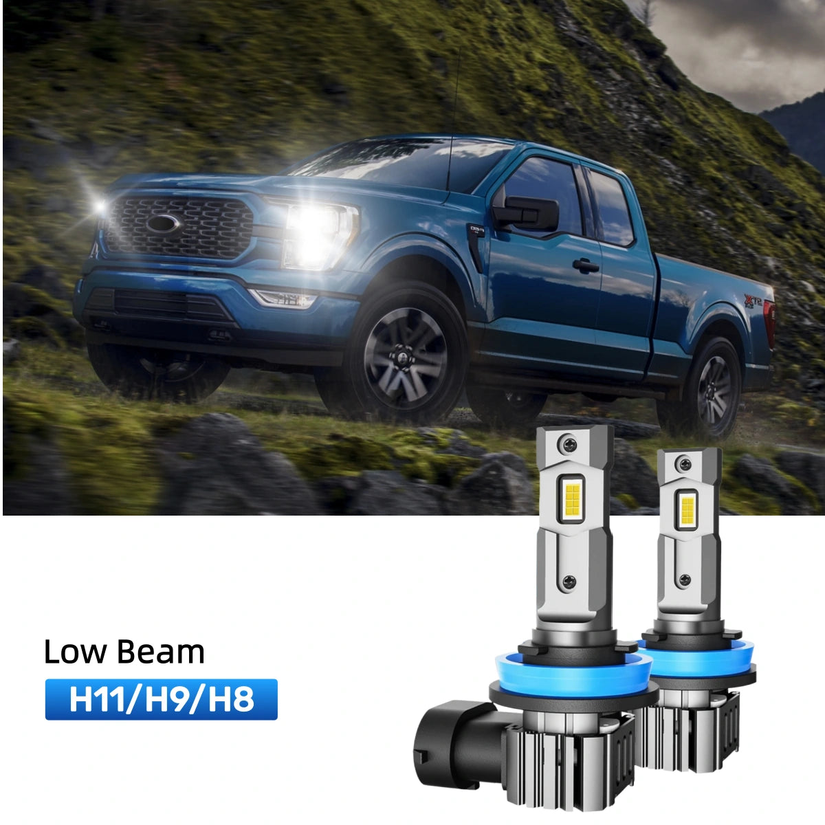 RIMTHIN H11 LED Low Beam Bulbs Fit for 2021-2023 Ford F-150