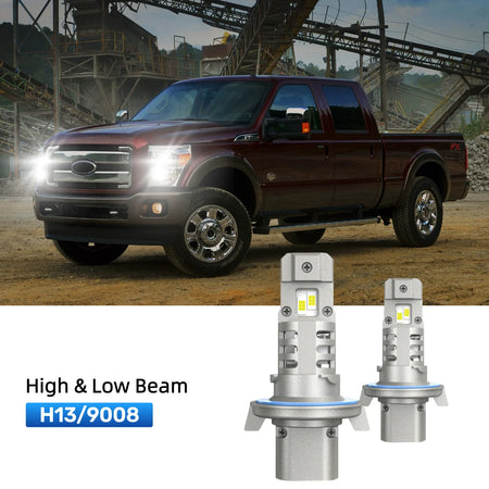 RIMTHIN H13 LED High & Low Beam Bulbs Fit for 2011-2016 Ford F-250 Super Duty