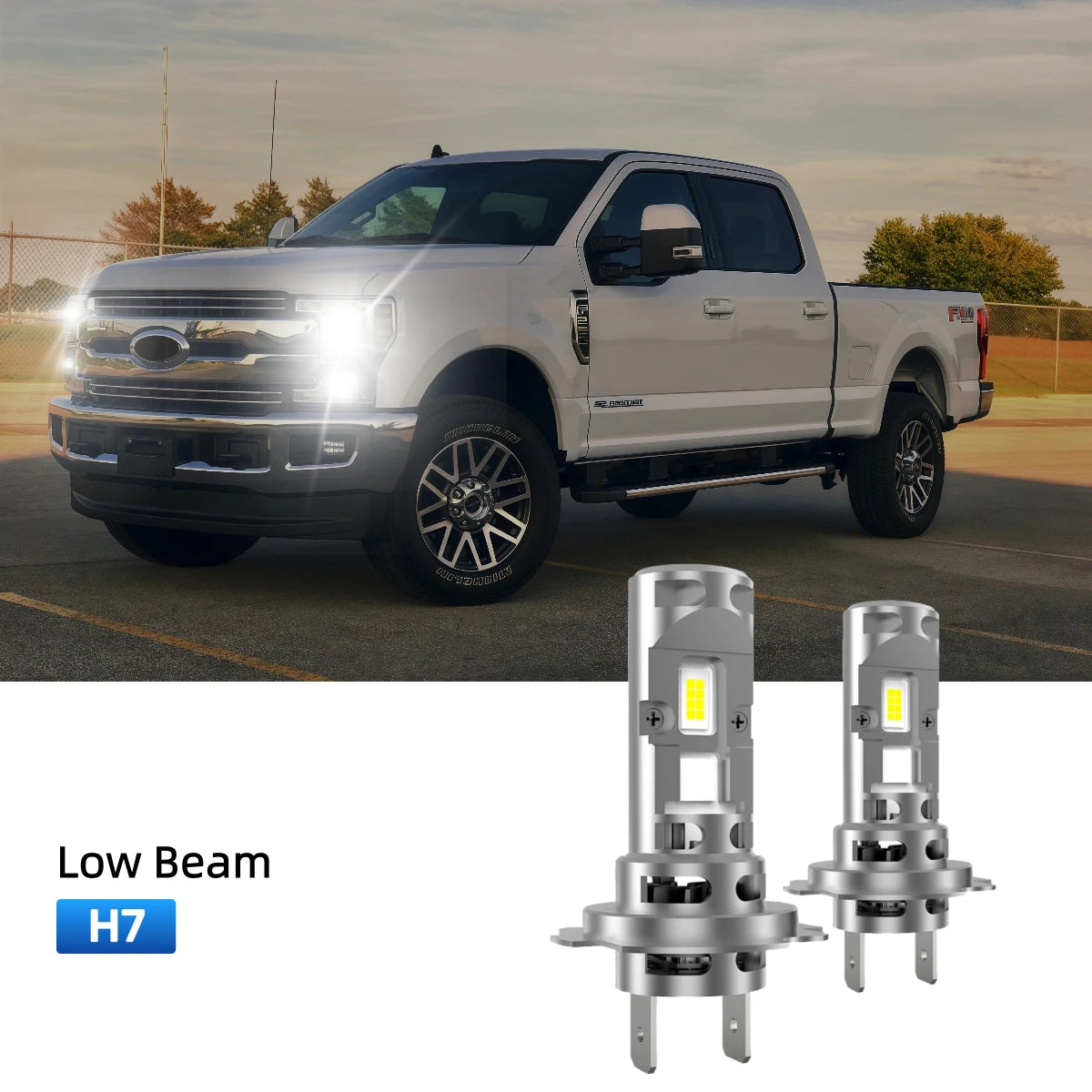 RIMTHIN H7 LED Low Beam Bulbs Fit for 2017-2020 Ford F-250 Super Duty