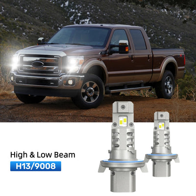 RIMTHIN H13 LED High & Low Beam Bulbs Fit for 2005-2010 Ford F-350 Super Duty