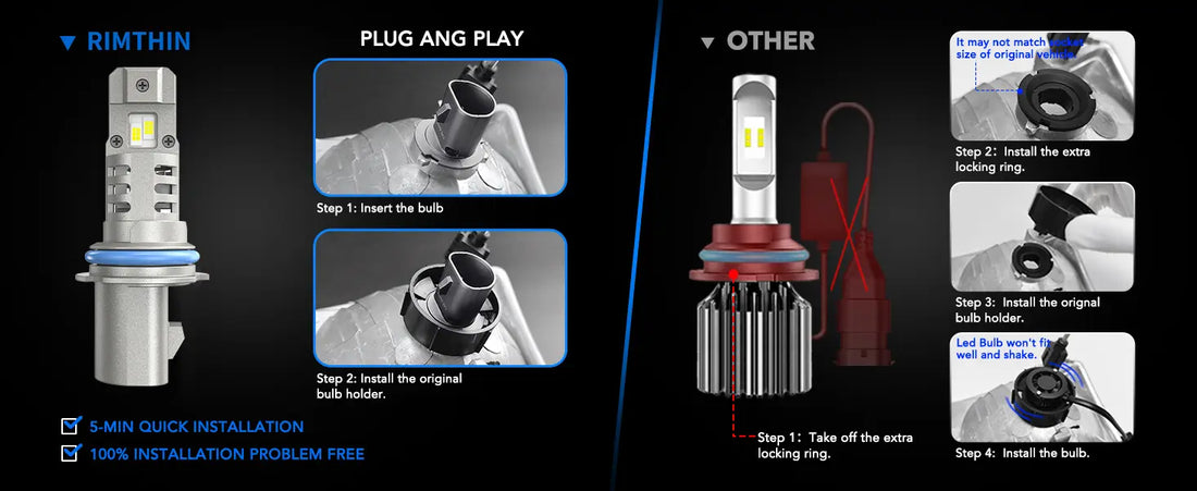 Ford F-350 9007 LED Bulbs for Easy Installation