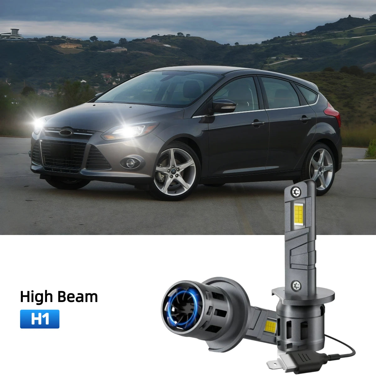 RIMTHIN H7 LED High Beam Bulbs Fit for 2012-2014 Ford Focus