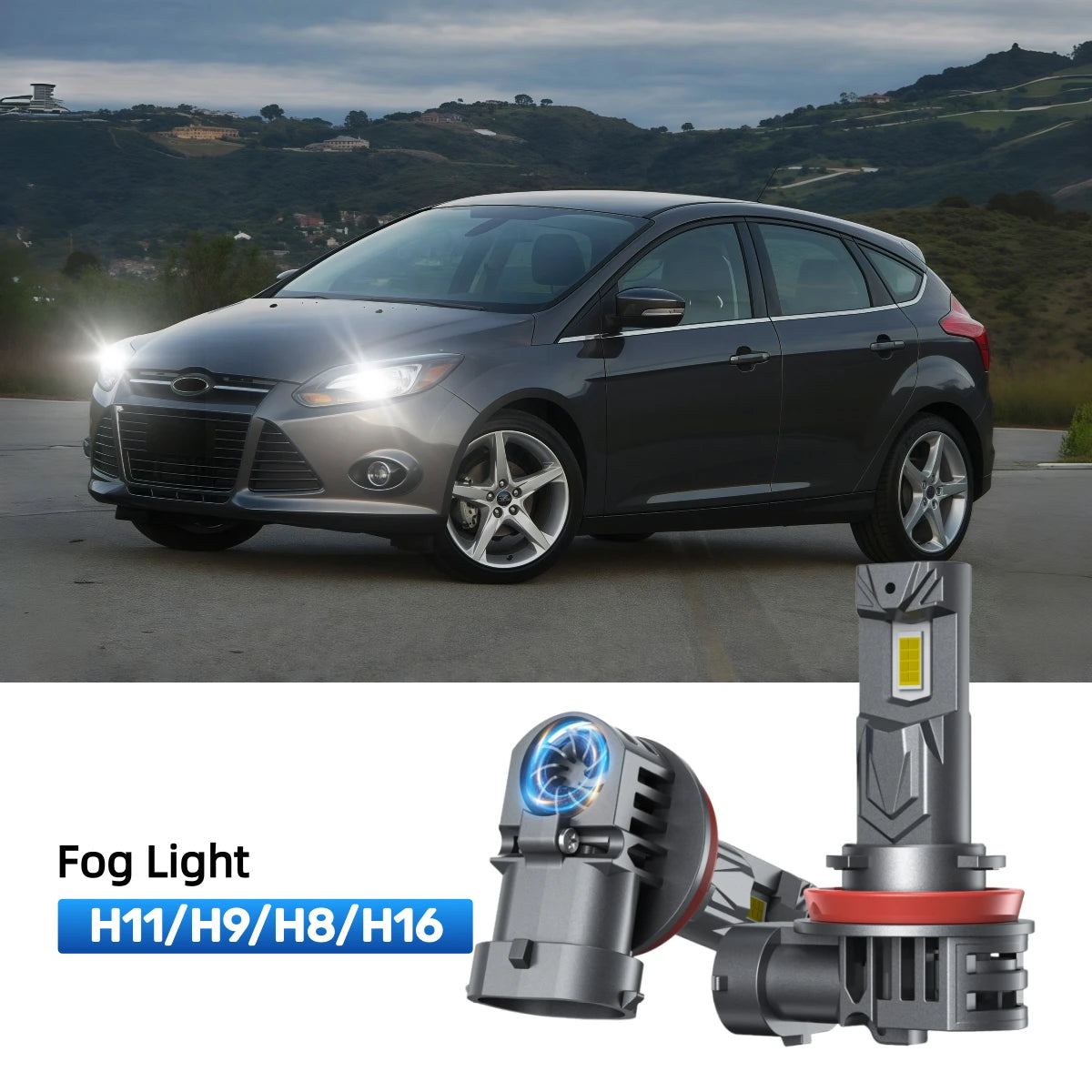 RIMTHIN H11 LED Fog Light Bulbs Fit for 2012-2014 Ford Focus