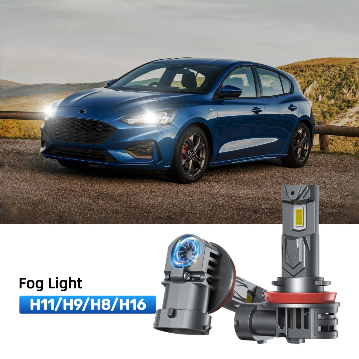 RIMTHIN H11 LED Fog Light Bulbs Fit for 2015-2018 Ford Focus