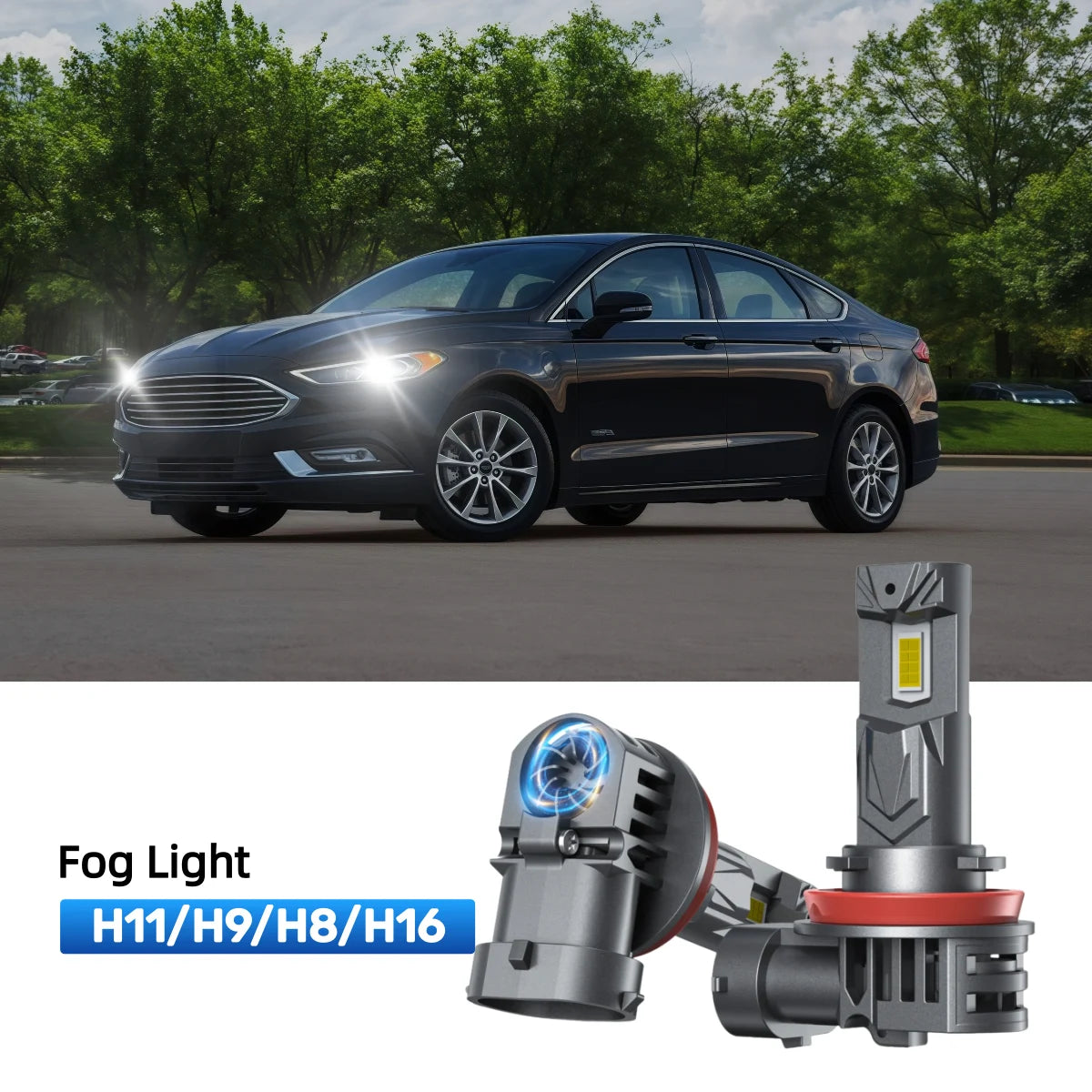 RIMTHIN H11 LED Fog Light Bulbs Fit for 2019-2020 Ford Fusion