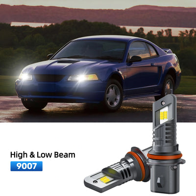 RIMTHIN 9007 LED High & Low Beam Bulbs Fit for 1999-2000 Ford Mustang