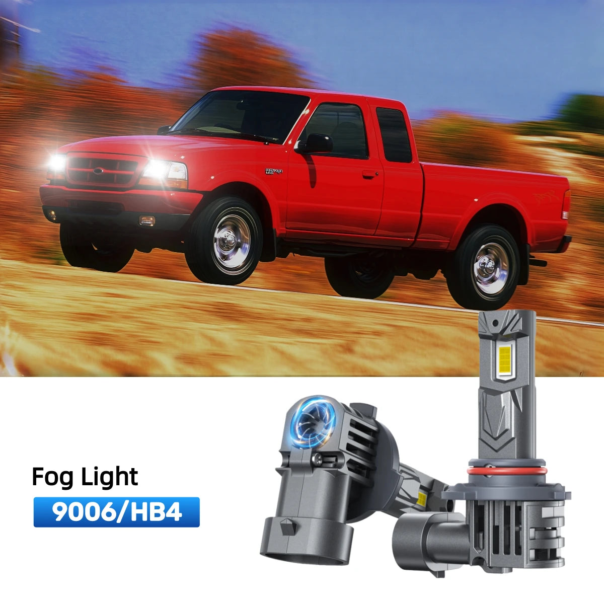 RIMTHIN 9006 LED Fog Light Bulbs Fit for 1998-2000 Ford Ranger