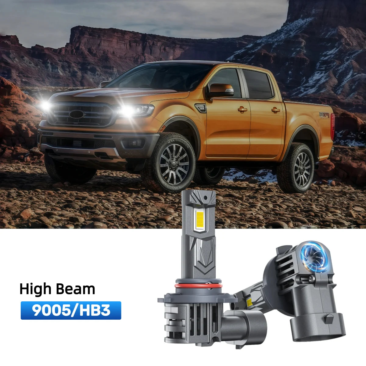 Fit for 2019 Ford Ranger H4 LED Headlight Bulbs | Brighter  and Safer