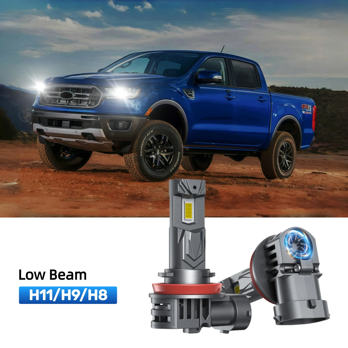 RIMTHIN H11 LED Low Beam Bulbs Fit for 2023 Ford Ranger