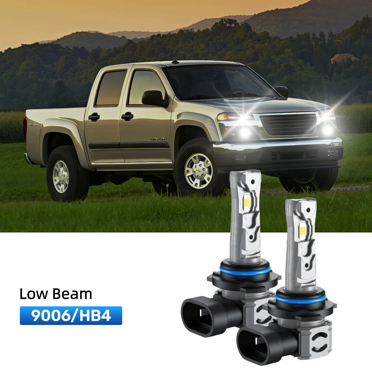 Fit for 2004-2012 GMC Canyon 9005 9006 LED Headlight Bulbs | Plug and Play