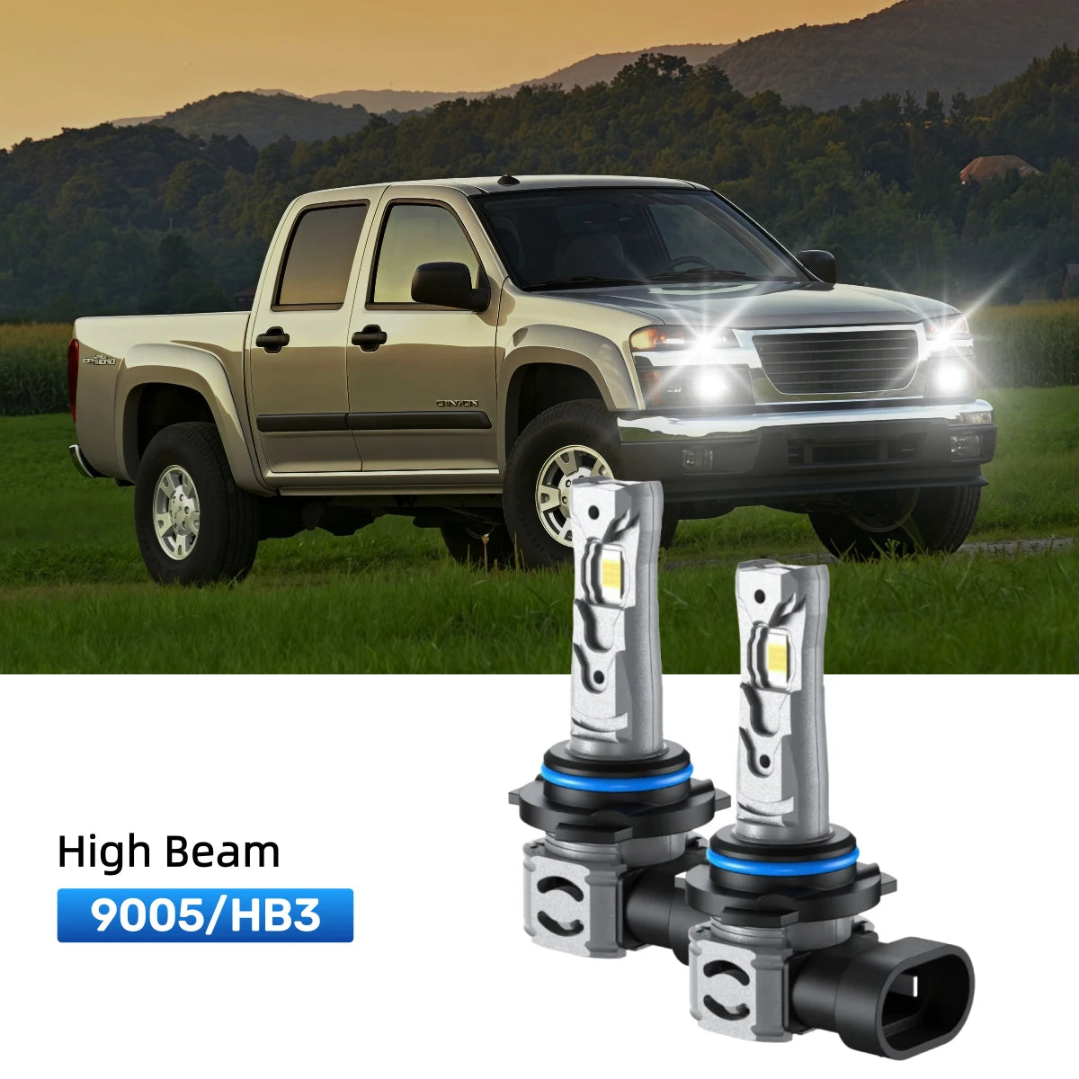 Fit for 2004-2012 GMC Canyon 9005 9006 LED Headlight Bulbs | Plug and Play