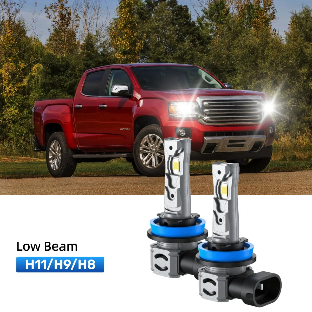 Fit for 2015-2021 GMC Canyon 9005 H11 LED Headlight Bulbs | Plug and Play